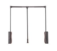 Pull Down Closet Rod, Labor-saving Anti-slip Handle with Adjustable Width Closet Pull Down Rods Hanger, Suitable for Hallways, Entrances, Bedrooms, Closets, Laundry Rooms (Color : Black, Size : 700-