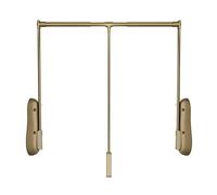 Pull Down Closet Rod, Labor-saving Hydraulic Double Damping Width Adjustable Closet Pull Down Rods Hanger, Suitable for Corridors, Entrances, Bedrooms, Closets (Color : Gold, Size : 850-1150)