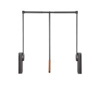 Pull Down Closet Rod,Two-way Buffering Closet Lift,Damping Buffer Wardrobe Lifting Clothes Rail,for Hanging Clothes for Most Wardrobes(645-920mm)