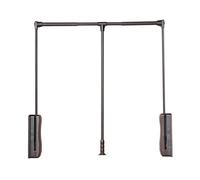 Pull Down Clothes Rail Adjustable 550-1250mm,Wall Wardrobe Rod,Telescopic Lift with Return,Heavy Duty Hanger for Hanging Clothes Wardrobe,Space Saving(550-700mm)