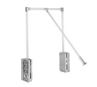 Pull Down Clothes Rail Wardrobe Lift Rail Extendable Pull Out Wardrobe Hanging Rail 510-660mm Adjustable 20kg Capacity