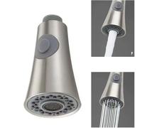 Pull Down Faucet Sprayer Head Replacement, Kitchen Faucet Head Hose Spray Tap Spout for G1/2 Connector, Faucet Spray Nozzle, Male Threads(Brushed)