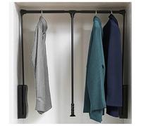 Pull Down Hanger Rod,Adjustable Pull Down Closet Rod, Side Mounted Wardrobe Rod For Easy Clothing Storage, Fits Cabinets 21.65-49.21 Inches, Silver, 550-700Mm - Maximize Your Ward,Black550700Mm
