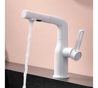 Pull Down Kitchen Faucet 2 Mode Water Outlet Hot & Cold White Kitchen Sink Tap Grifos Cocina Extraíble Modern Monomando Design Easy Installation