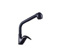 Pull-Down Kitchen Faucet Rotating Black Polished Mixer Tap Premium Deck-Mounted Sink Luxurious Design with Auspicious Cloud Pattern for Modern Homes