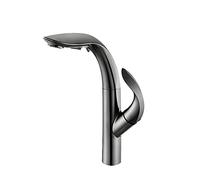 Pull-Down Kitchen Faucet, Stainless Steel, Matte Finish, Single Handle, High Arc, Modern Design, Easy Install, & Stylish for Home & Commercial Use