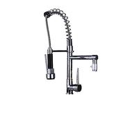 Pull-Down Kitchen Faucet with, Swivel Spout, Easy Install Hot & Cold Mixer, Ship Sink Tap, Stylish Chrome Finish - Ideal for Modern Kitchens