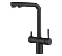 Pull-Down Kitchen Faucet with Triple Outlet Brass Water Filter Mixer Hot & Cold Easy-to-Clean Ideal for Sink and Drinking Water Modern Kitchen Tap