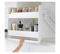 Pull Down Kitchen Shelf Organizer for Upper Cabinets and Pantries - Space Saving Storage Solution - Holds up to 18kg, Dimensions: 37.2x25x45.2cm