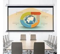 Pull Down Manual Projector Screen With AUTO LOCK, Outdoor Projection Screen, 16:9/4:3 Ratio, 4K HD 3D, Height Adjustable, Easy Installed On Walls Or Ceilings, Home Office School Indoor(72inch 4:3)