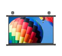 Pull Down Projector Screen 30" , 40" , 50" , 60" , 72"，Portable Lightweight Hanging Matte White Projector Surface，Wall Ceiling Mount Projection Screen,Wall Mountable HD Projection Screen(16:9,60")