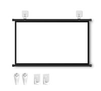 Pull Down Projector Screen, 30", 40", 50", 60", 72" Projector Screen Manual Pull Down 4:3 16:9 HD Retractable Widescreen(0.672916666666667,60")