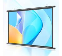 Pull Down Projector Screen, Matte White, Wall & Ceiling Mounted 4:3/16:9 4K HD Movies Screen Projector Curtain, Foldable & Non Crease Projection Screen for Indoor and Outdoor(16:9 72in)
