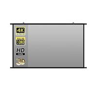 Pull Down Projector Screen, Wall Mounted Projector Screen Grey Anti-Light Resistant Reflective Fabric 60 84 100 120 Inch For Home Theatre Outdoor for Home School Cinema Theater Outdoor Indoor(100 inch