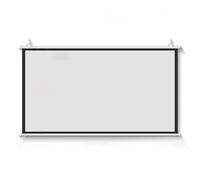 Pull Down Projector Screen White, 60"/72" Wall Mounted Screen Projector Curtain Non Crease Projector Screen Perfect for Home School Cinema Theater Outdoor Indoor Public Display(16:9,60 inches)