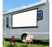 Pull Down Projector Screen, Wrinkle-Free HD Projection Screen for Home Theater, Wall Mountable 16:9 4:3 Video Screen, Hangable Design