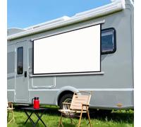 Pull Down Projector Screen, Wrinkle-Free HD Projection Screen for Home Theater, Wall Mountable 16:9 4:3 Video Screen, Hangable Design
