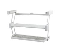 Pull-Down Shelf, 2-Tier Heavy-Duty Spice Rack Organizer for Kitchen Cabinets, Upper Wall Cabinet Storage Solution for Kitchens and Bathrooms