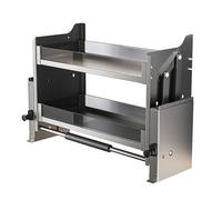 Pull Down Shelf, 2-Tier Kitchen Organizer for Easy Access Storage of Spices and Utensils, Ideal for Upper Cabinets, Space-Saving Design