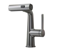 Pull Down Sprayer Bathroom Faucet Single Handle Sink Faucet with Waterfall Rainfall Design Modern Chrome Finish for Easy Installation and Stylish Upgrade