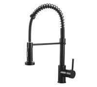 Pull-Down Sprayer tap with Stainless Steel Single Lever and Spring Pull-Out Feature, Compatible with 1 or 3-Hole setups, Perfect for Campers, motorhomes, Utility Rooms, and Kitchen/bar countertops.
