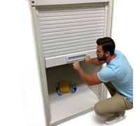 Pull Down Tambour Door Kit - Space-Saving ABS Plastic Roll Up Cabinet Door with Handle, Fits 24-36 Inch Widths, Perfect for nizing and Maximizing STO Space (WXH-26X40)