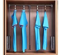 Pull Down The Closet Rod, Closet Hanger, Adjustable Width 19.6-24.8 Inches Heavy Wardrobe Lifting Rail Organizer Storage System Closet Hanger Rod for Hanging Cl,One Color-830-1150mm