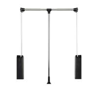 Pull Down The Closet Rod， Lift Storage System, Closet Hanger Rod for Hanging Clothes, Space-saving Coat Rack, Adjustable Width(Spacer model,L)