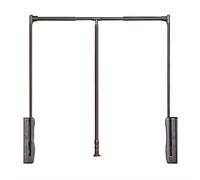 Pull Down The Closet Rod Space-saving Coat Rack，Lift Storage System Extendable Clothes Rack For Home Use(Silver,21.65-27.55in)