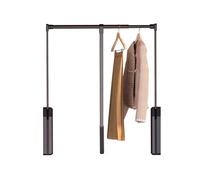 Pull Down Wardrobe Rail, Adjustable Telescopic Lift Hanging Rod With Hydraulic Buffer,for Cupboard Cloakroom(Color 2,W-564-664mm)