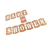 Pull Flag Letter Banner Tag Shower Banner Shower Foil Banner for Shower Party Decoration 1Pcs,2.4M