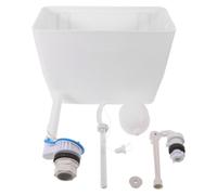 Pull Flush Toilet Tank with Chain Wall Mounted | Includes Float Valve and Fill Valve Hardware, Compatible with Existing Wall-mounted Toilets, Reliable Plastic Construction