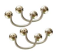 Pull Handle,4 Pieces Vintage Drawer Pull Handles, Hole Center 70mm, 80mm, Antique Brass Cabinet Door Furniture Handles, Screws For Cabinet Drawer Cabinet Kitchen Decoration, Brass Color, Bronze Color