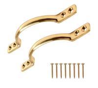 Pull Handle Brass 6 Inch 150mm Brass Bow Handle for Furniture or Sash Window Frames Cabinet Drawer Cupboard Knobs Pack of 2.