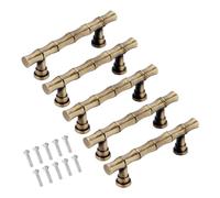 Pull Handles for Drawer Cabinet Handle Furniture Pull Knob Retro Bamboo Zinc Alloy Antique Brass Decorative 64mm