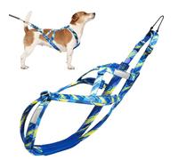 Pull Harness for Dogs Reflective Multiple Reflective No-Pull Vest Adjustable Pet Training Walking Hiking Lead Rope Durable with Strong Handle