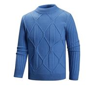 Pull Homme Micro-Polaire Coton Demi-Fermeture Clair Chaud Basique Décontracté Coupe Slim Confortable Automne Hiver Moderne Respirant Facile d'Entretien Pour Les Activités de Plein Air Randonnée Blue