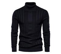 Pull Homme Micro-Polaire Coton Demi-Fermeture Clair Chaud Pour Automne Hiver Confortable Transition Qualité Supérieure Résistant Haut de Anti-Pilling Les Activités Plein Air Randonnée Black