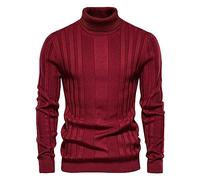 Pull Homme Micro-Polaire Coton Demi-Fermeture Clair Chaud Pour Automne Hiver Confortable Transition Qualité Supérieure Résistant Haut de Anti-Pilling Les Activités Plein Air Randonnée Red