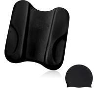 Pull Kick Swimming Board 2-in-1, Pullbuoy Swimming Aid & Swimming Board, Training Device to Improve Technique and Water Position for Beginners & Competition Swimmers (Black)