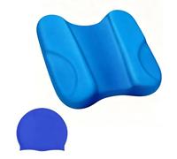 Pull-Kick Swimming Board, Pullbuoy/Swimming Board, Swim Training Tool 2-in-1 Floating Aid for Competitive Swimmers or Beginners, to Improve Water Position and Posture (Blue)