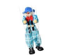 Pull-line Puppet Doll Vintage Joint Kids Hand Marionette Toy Parent-Child Hands-on Exercise Clown Handcraft Toy Party Blue