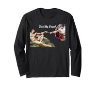 Pull My Finger - Michelangelo Creation of Man Fart Humor Long Sleeve T-Shirt