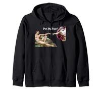 Pull My Finger - Michelangelo Creation Of Man Fart Humor Zip Hoodie