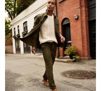 Pull-on Textured Twill Work Trousers lands end Dark Green 32S