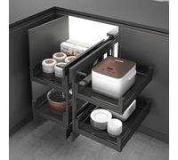 Pull Out Blind Corner Kitchenwith Soft Close Left/Right Opening 4 Storage Baskets Slide-Out Cabinet Storage Solution for Efficient Kitchen nization