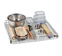 Pull Out Cabinet Drawer Organizer, Heavy Duty - 5-Year Limited Warranty, Slide Out Kitchen Cabinet Storage Shelves, Sliding Drawer - 20"W x 21"D- Requires At Least 21" Cabinet Opening, Chrome Finish