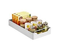 Pull Out Cabinet Organizer 1 Pack,Slide Out for Cupboard,Expandable Storage Pantry Shelf Fixed with Nano Tape for Kitchen Bathroom Base Cabinet Organization,Pantry Heavy Duty No Punch 25x43x7cm