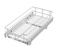 Pull Out Cabinet Organizer 11" W X 22" D, Chromed, Full Slide Out Drawers