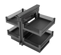 Pull Out Cabinet Organizer - 2-Tier Blind Corner Storage, Extendable Slide Out Drawer Shelves, 100KG Load Capacity for Home & Business